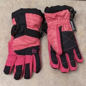 3M Thinsulate Pink and Black Kids Mittens